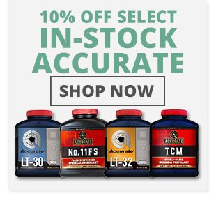 Shop 10% Off Select In-Stock Accurate Powders