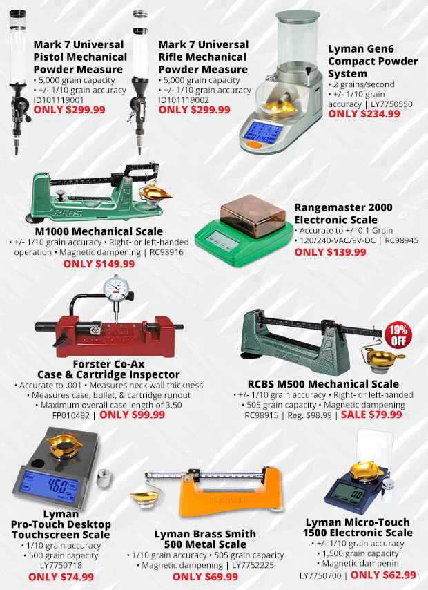 Shop Reloading Scales & Measures