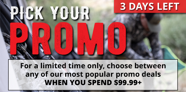 For a limited time only, choose between any of our most popular promo deals WHEN YOU SPEND $99.99 