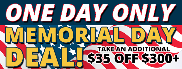 One Day Only Memorial Day Deals Use Code D230529
