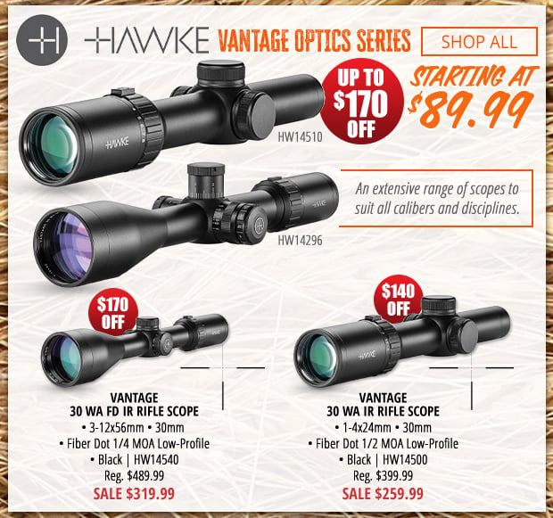 Up to $170 Off the Hawke Vantage Optics Series