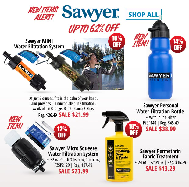 Up to 62% Off Sawyer Products with New Items