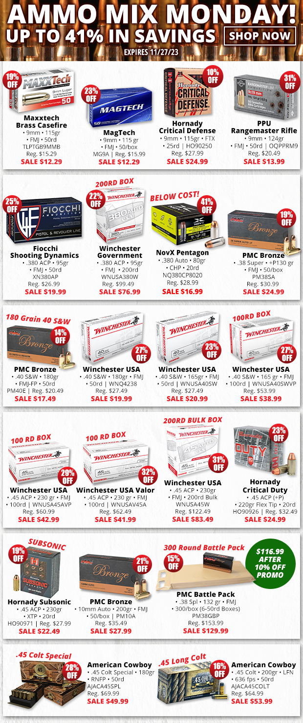 Up to 41% Off Top Ammo on Ammo Mix Monday