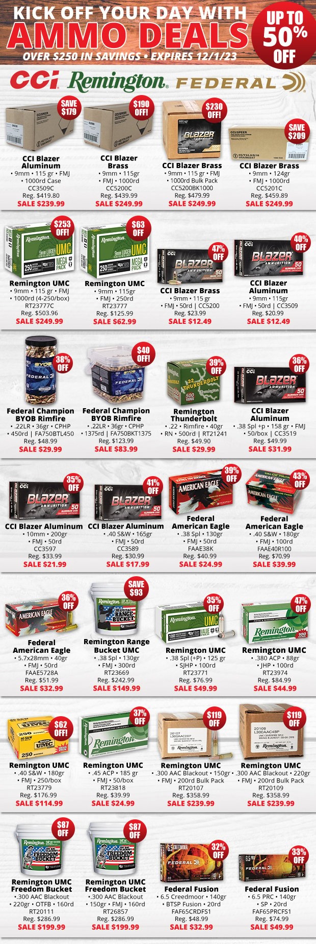 Up to 50% Off Top Ammo