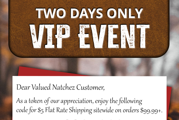 2 Days Only $5 Flat Rate Shipping Sitewide $99.99+  Restrictions Apply