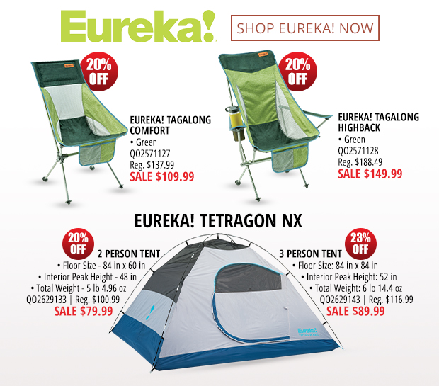Up to 34% Off Eureka Camping Gear
