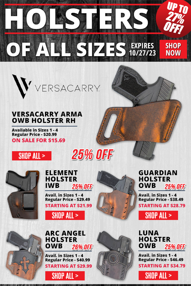 Shop Holsters of All Sizes  Up To 27% Off