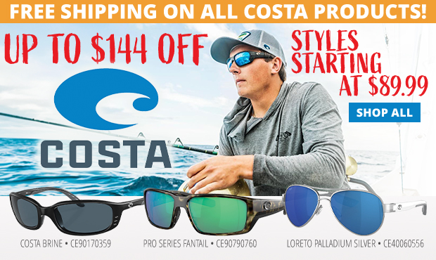 Up to $144 Off Costa + Free Shipping on All Costa Products