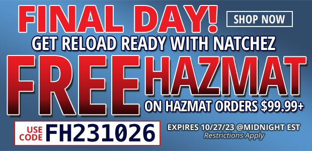 Final Day for Free Hazmat on Hazmat Orders $99.99+  Restrictions Apply