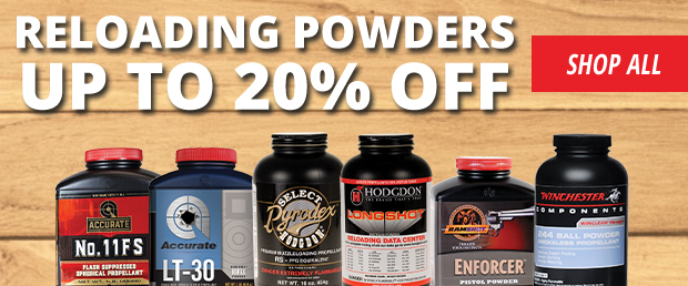 Up to 20% Off Reloading Powders