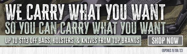 Up to $113 Off Bags, Holsters, & Knives from Top Brands