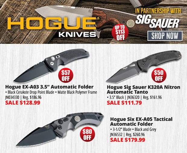Shop Hogue Knives in Partnership with Sig Sauer  Up to $113 Off