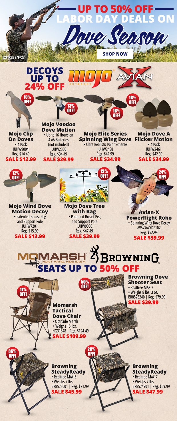 Up to 50% Off with Dove Season Labor Day Deals!