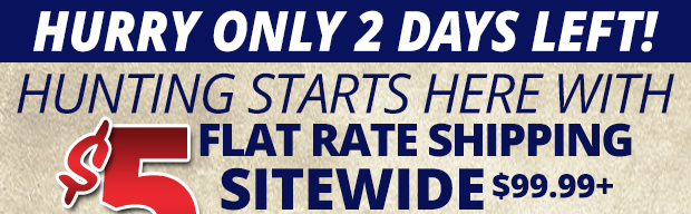 Only 2 Days Left for $5 Flat Rate Shipping Sitewide $99.99+ 5FR230911