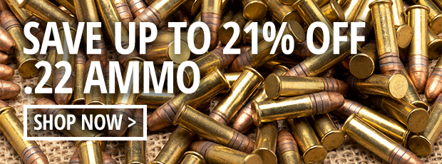 Save Up to 21% Off .22 Ammo  Shop Now