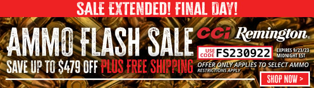 EXTENDED Final Day Save Up to $479 with the Ammo Flash Sale Plus Free Shipping