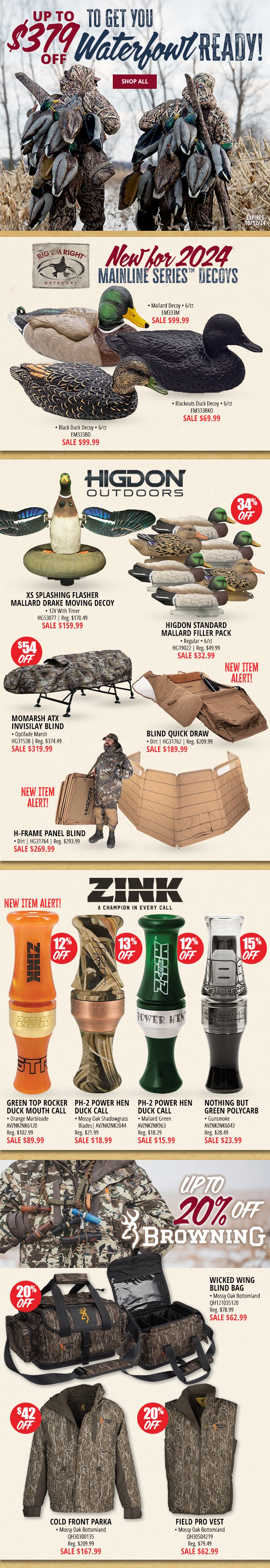 Up to $379 Off To Get You Waterfowl Ready!