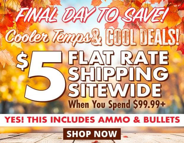 Final Day for $5 Flat Rate Shipping Sitewide When You Spend $99.99+ • Restrictions Apply • Use Code FR241007