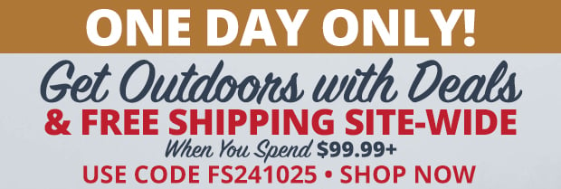 1 Day Only Free Shipping Site-Wide When You Spend $99.99+ • Restrictions Apply • Use Code FS241025